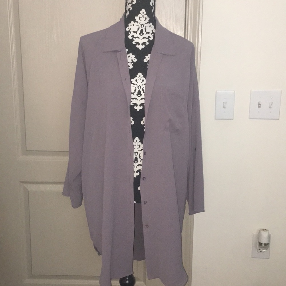 Long Button Down Tunic